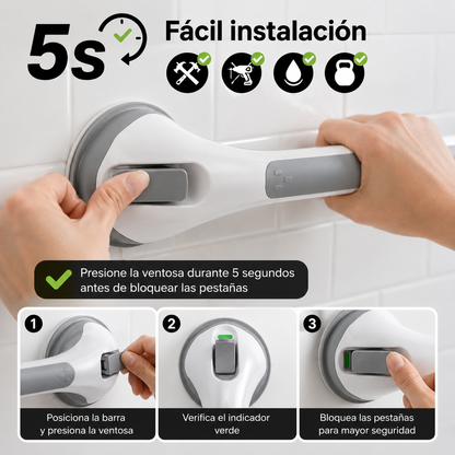 Barra de apoyo para la ducha