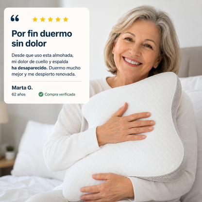 ErgoPillow - Almohada Cervical + Funda GRATIS