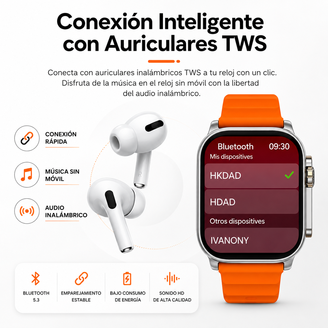 Reloj Inteligente Ultra 8 + Airpods GRATIS