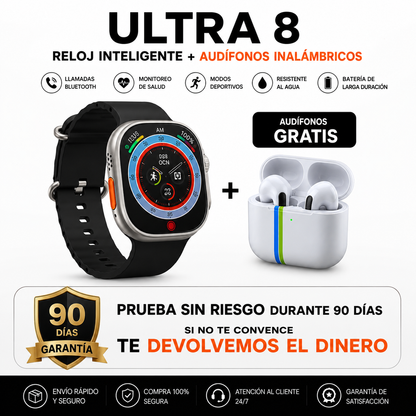 Reloj Inteligente Ultra 8 + Airpods GRATIS